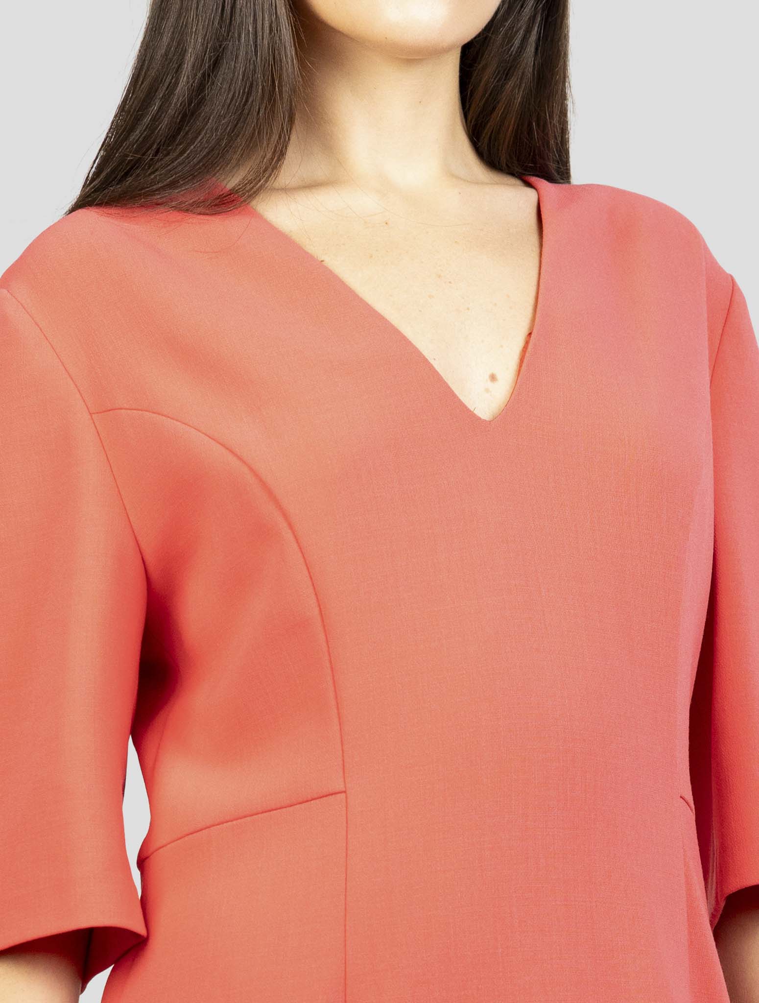 Kiton Pink Virgin Wool Ea Dress