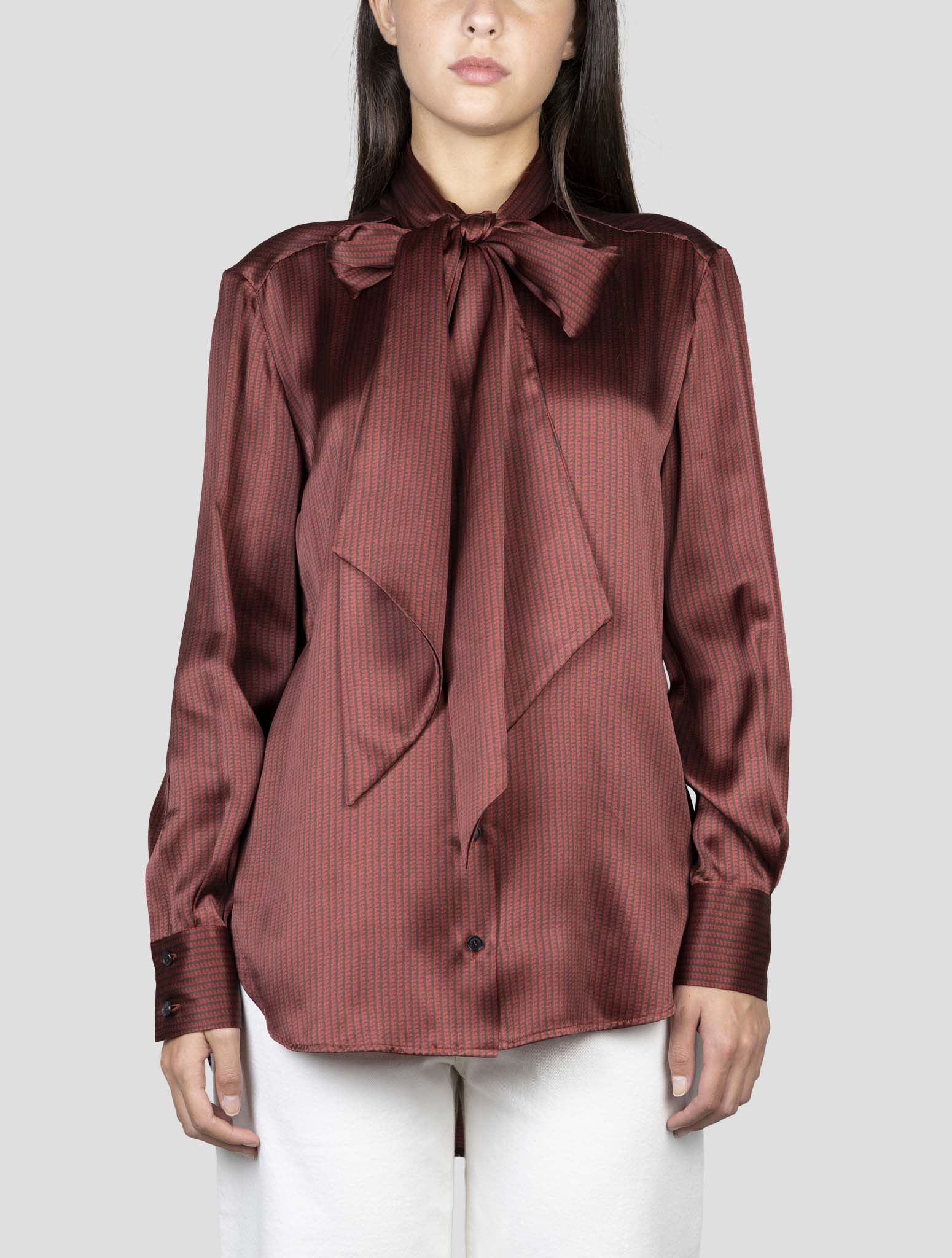 Kiton Red Silk Shirt