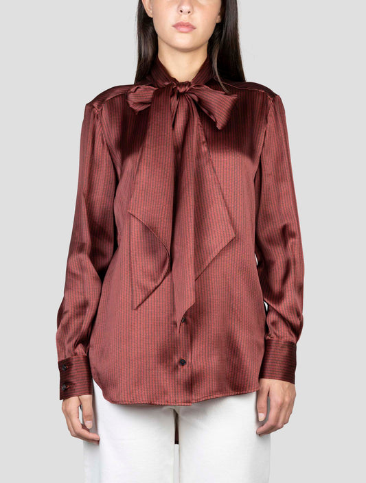 Kiton Red Silk Shirt