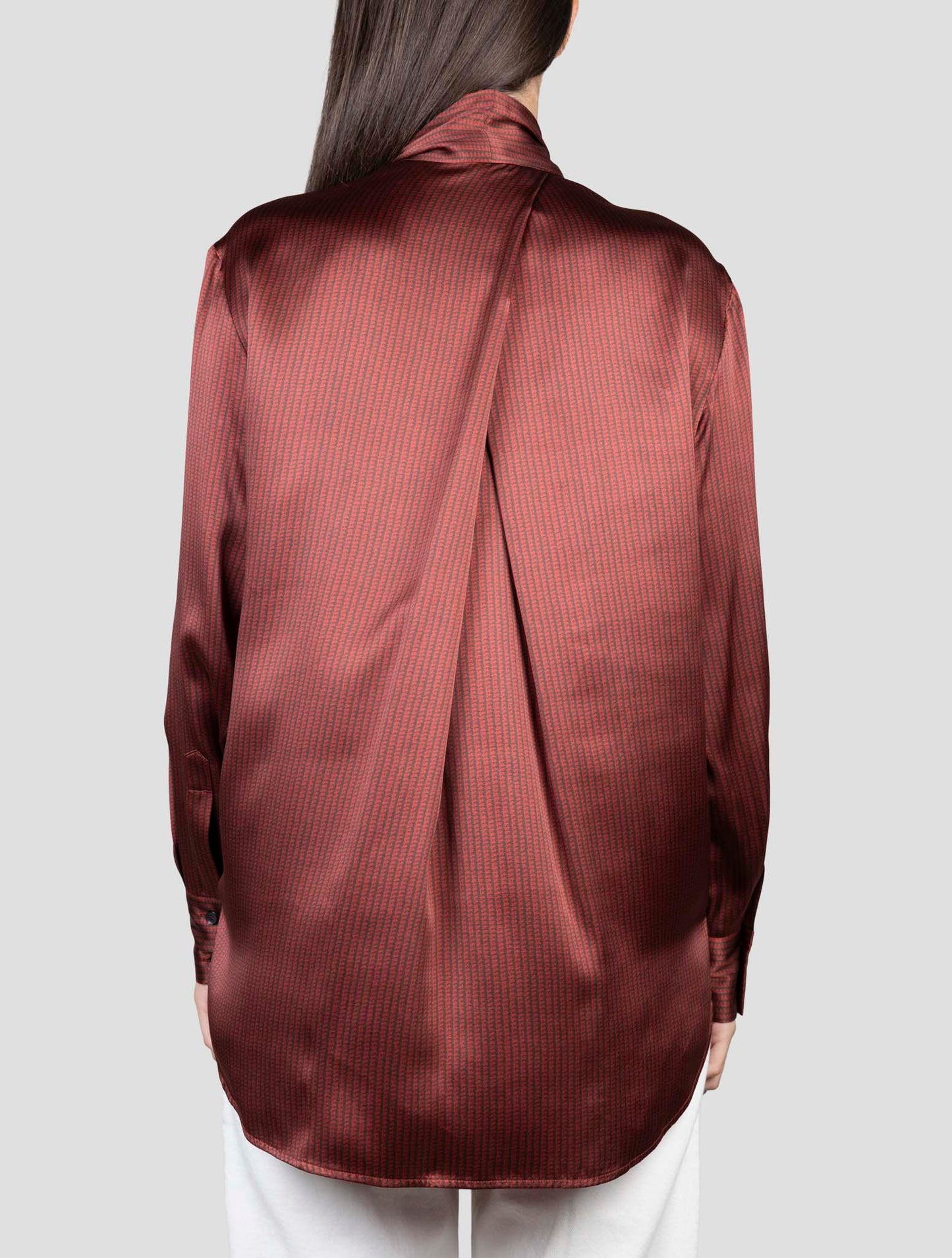 Kiton Red Silk Shirt