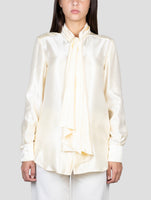 Kiton Yellow White Viscose Silk Shirt