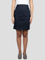 Kiton Dark Blue Cotton Ea Skirt