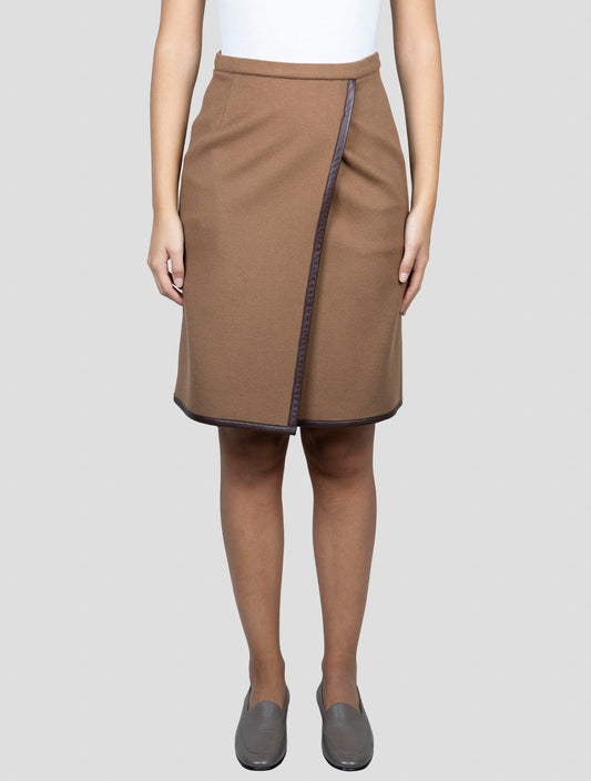 Kiton Brown Cashmere Skirt