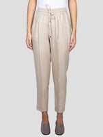 Kiton Beige Silk Virgin Wool Pants