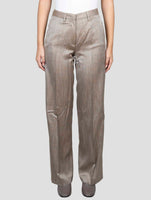 Kiton Brown Viscose Pants
