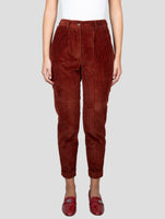 Kiton Brown Cotton Velvet Pants