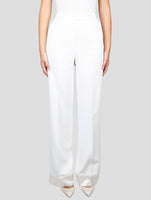 Kiton White Viscose Acetate Ea Pants