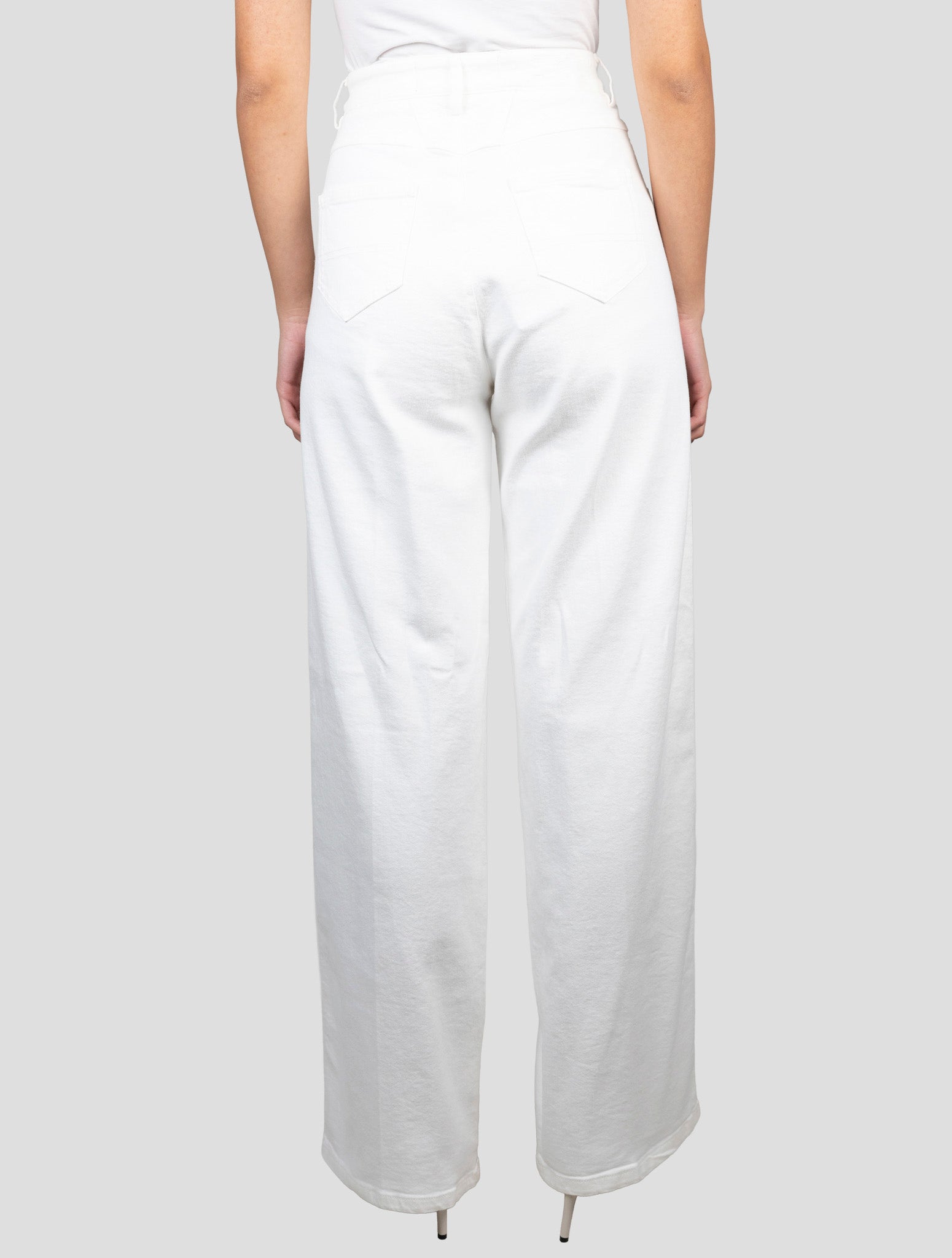 Kiton White Cotton Ea Jeans