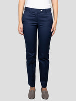 Kiton Blue Cotton Ea Pants