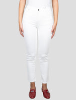 Kiton White Cotton Ea Jeans