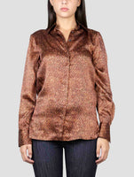 Kiton Brown Silk Shirt