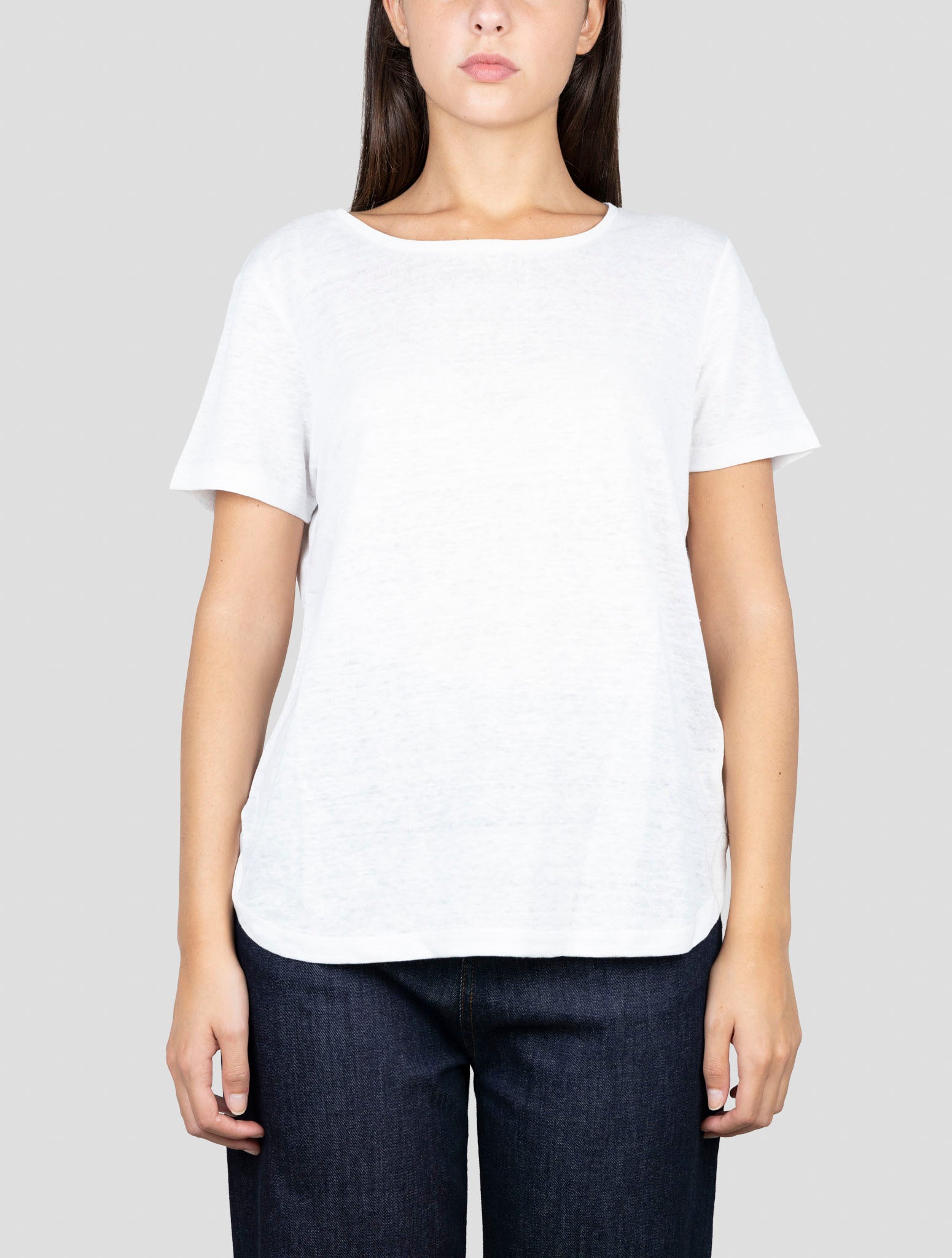 Kiton White Linen T-Shirt