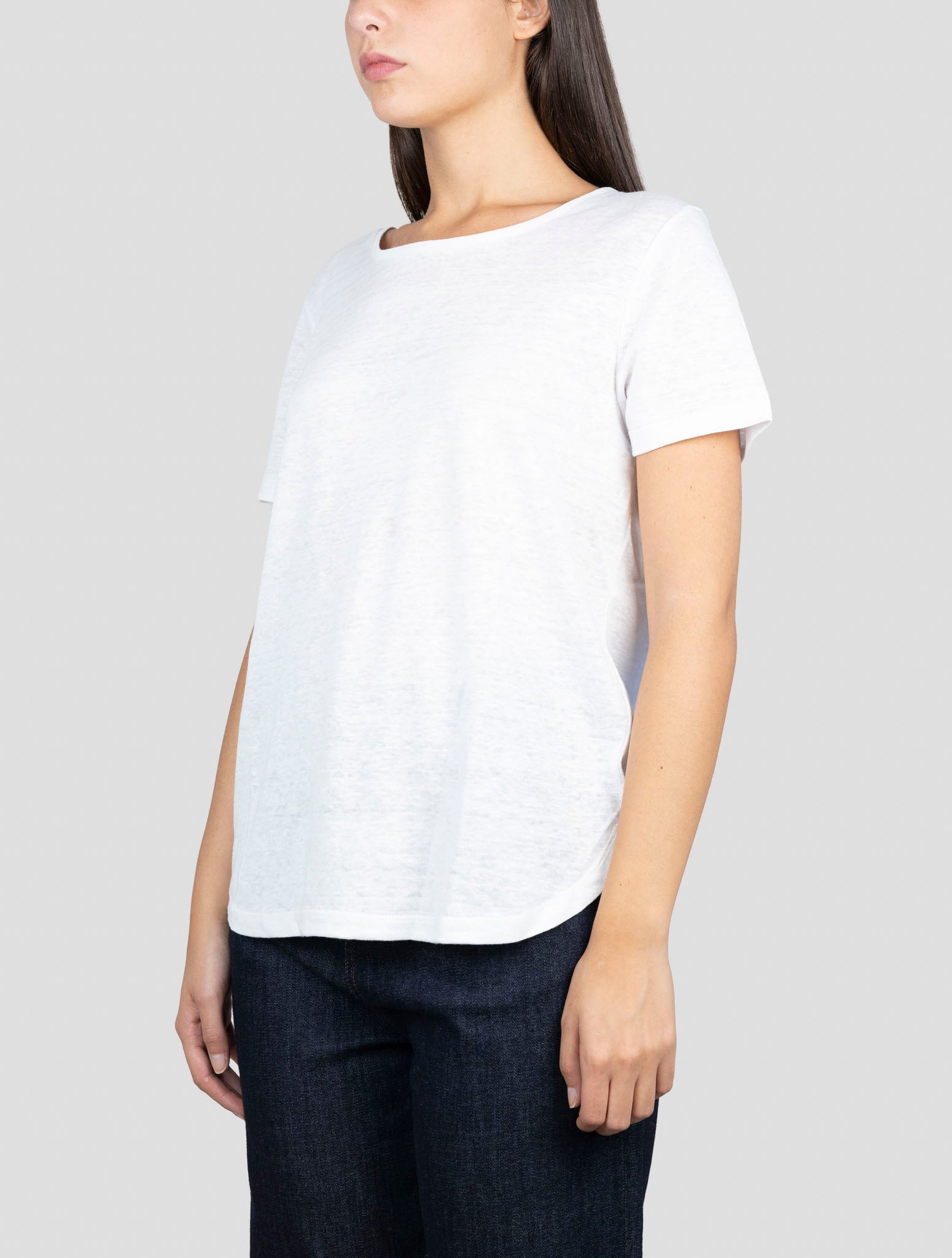 Kiton White Linen T-Shirt