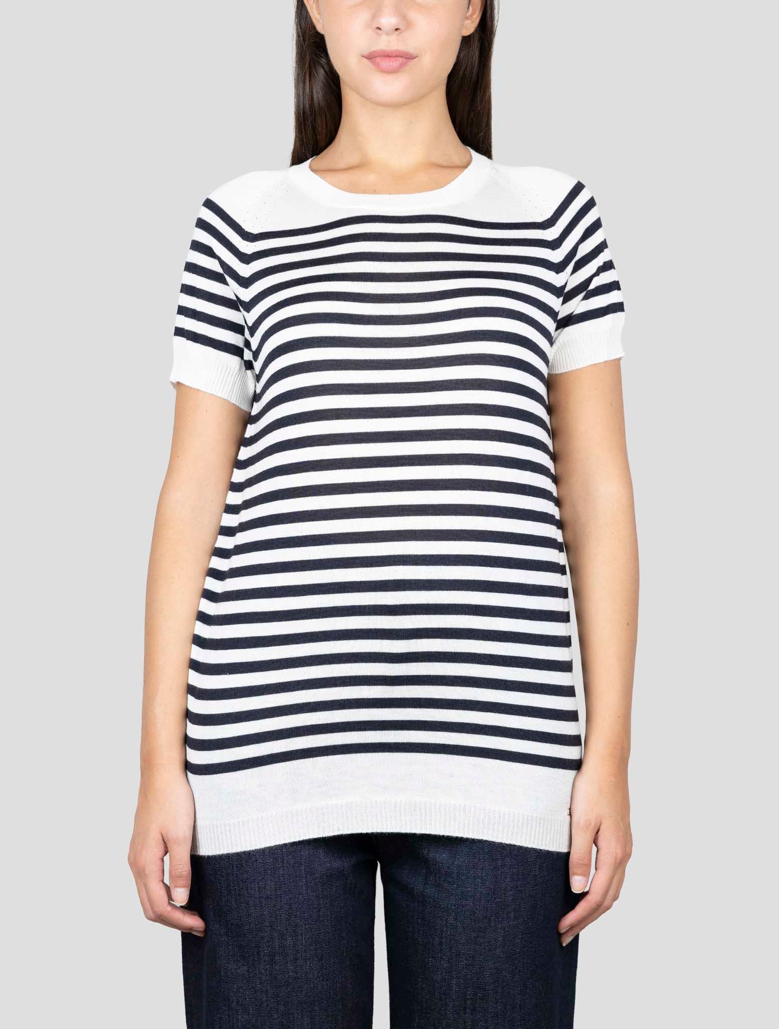 Kiton White Black Cashmere SilkT-Shirt