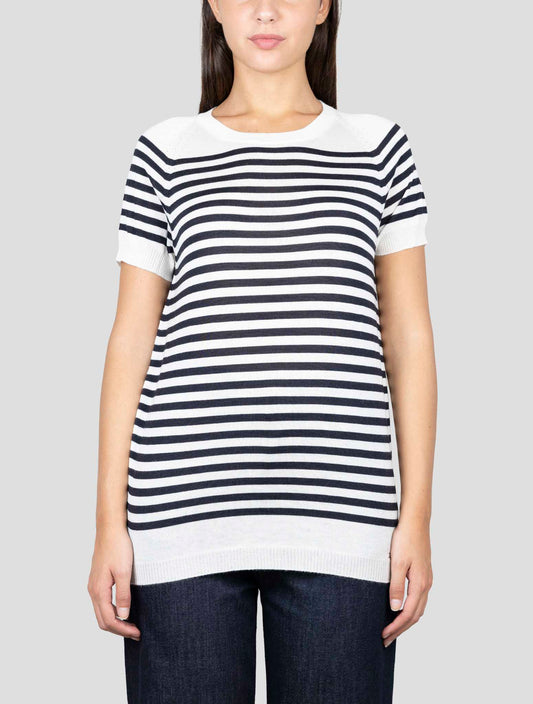 Kiton White Black Cashmere SilkT-Shirt