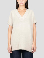 Kiton Brown Cashmere Zibellino Sweater V-Neck