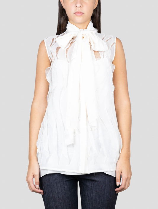 Kiton White Silk Pa Viscose Pl Shirt