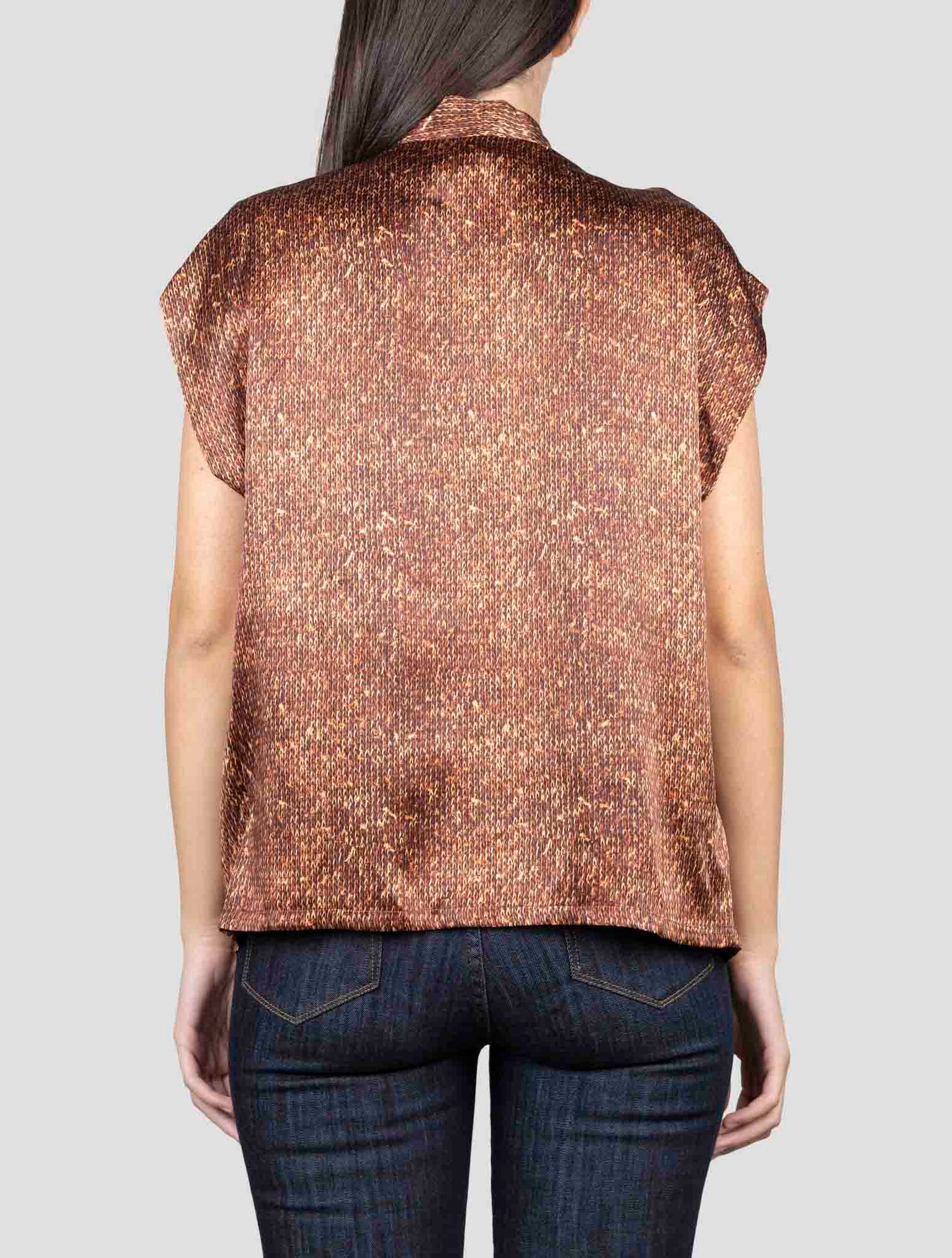 Kiton Brown Silk Shirt