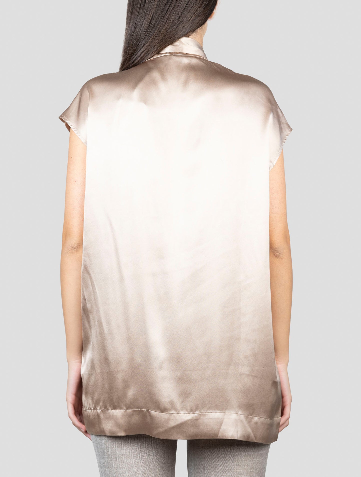 Kiton Bronze Silk Shirt