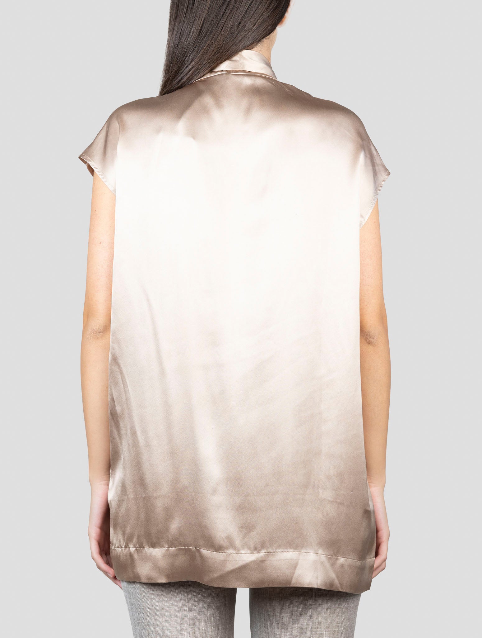 Kiton Bronze Silk Shirt