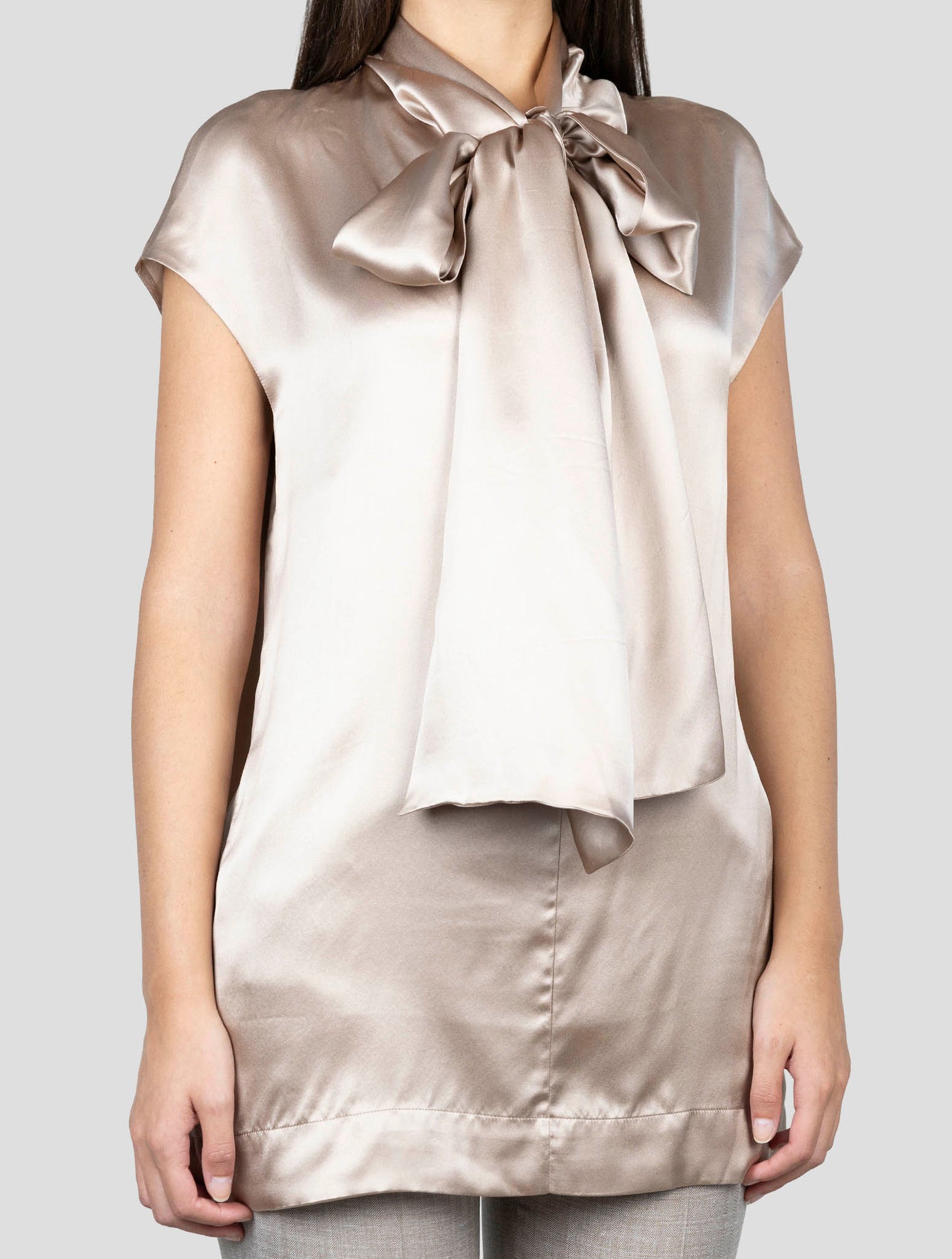 Kiton Bronze Silk Shirt