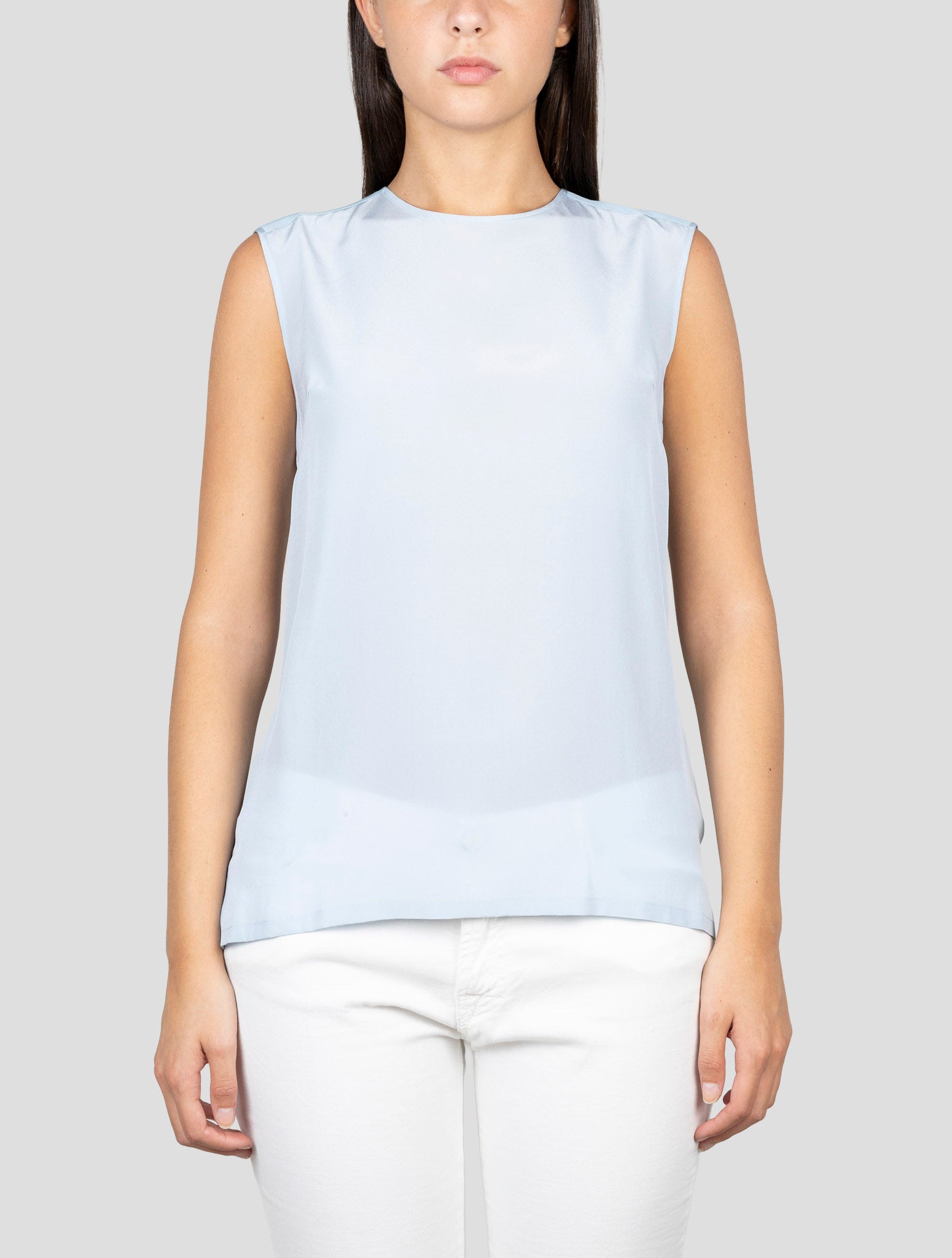 Kiton Light Blue Silk Shirt