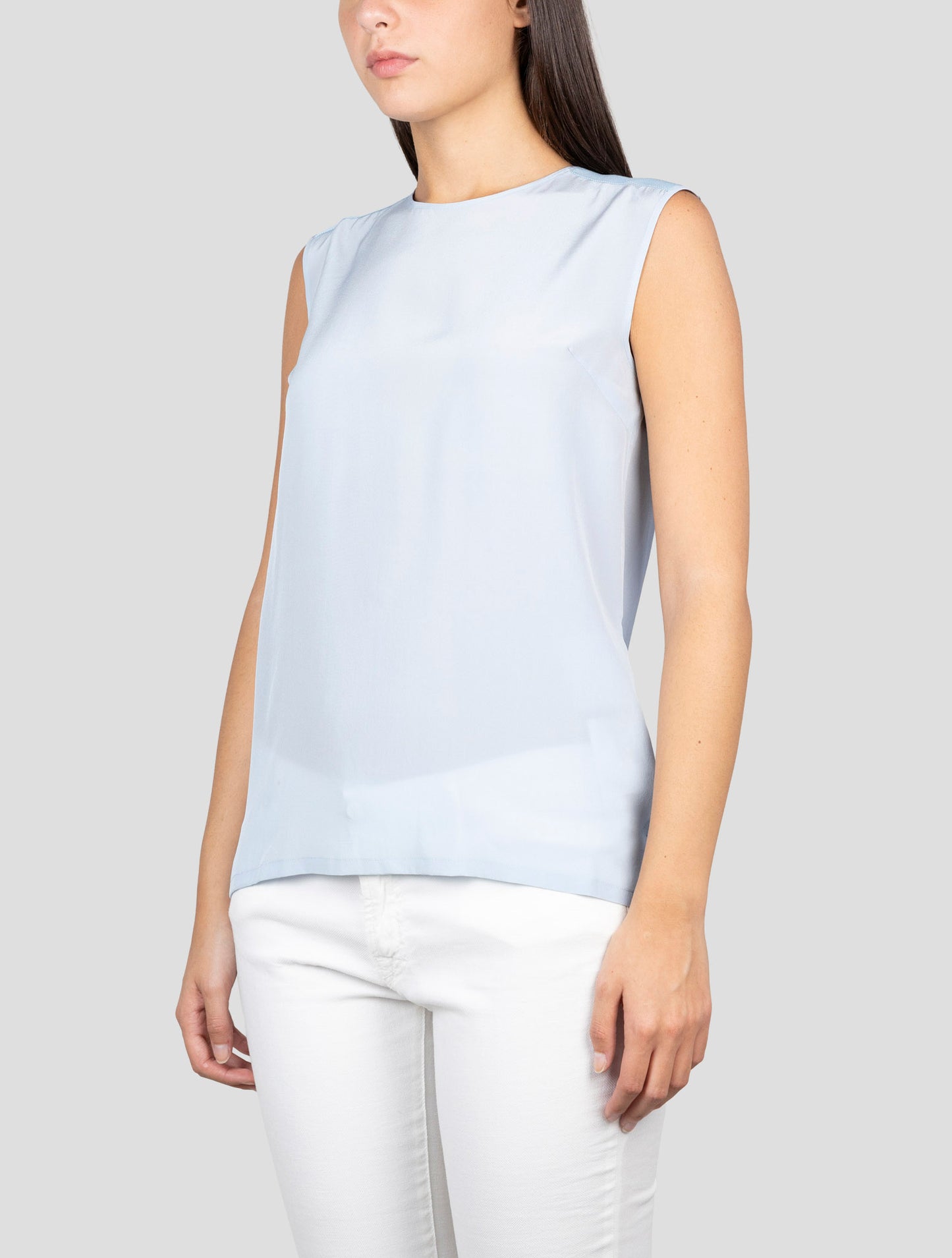 Kiton Light Blue Silk Shirt