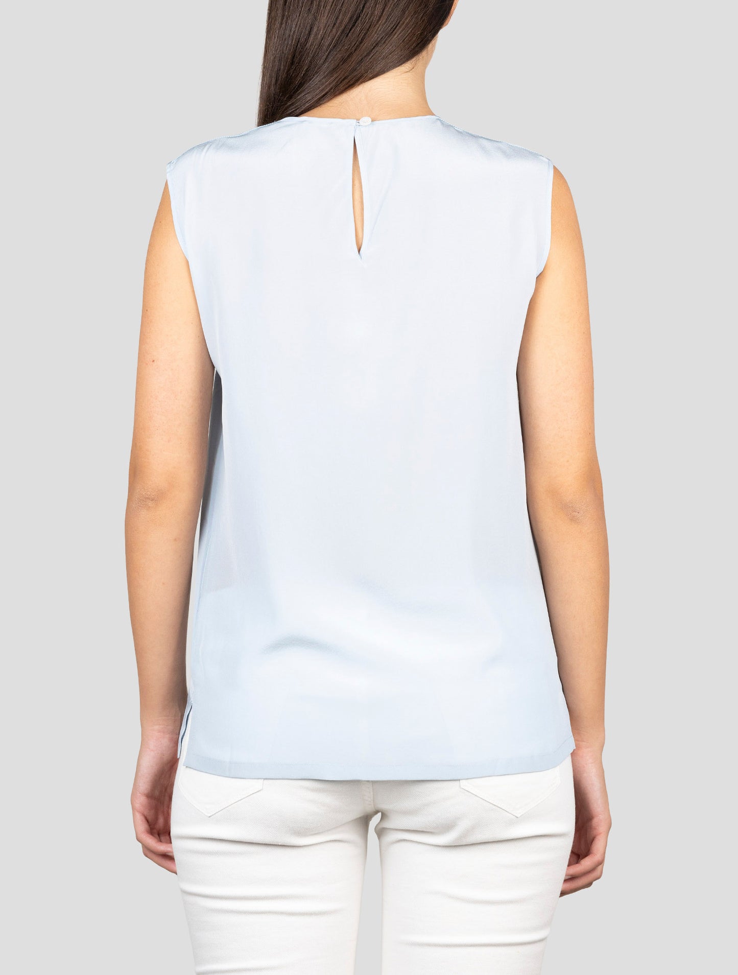 Kiton Light Blue Silk Shirt