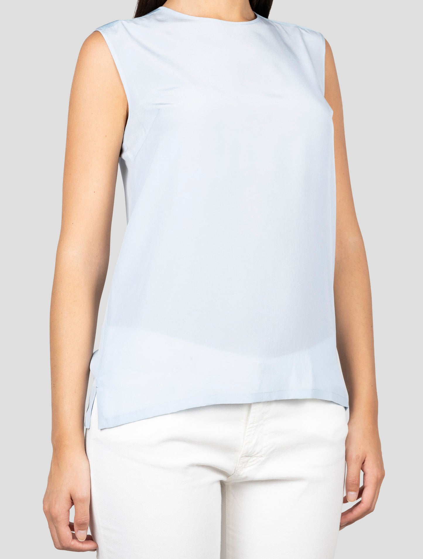 Kiton Light Blue Silk Shirt