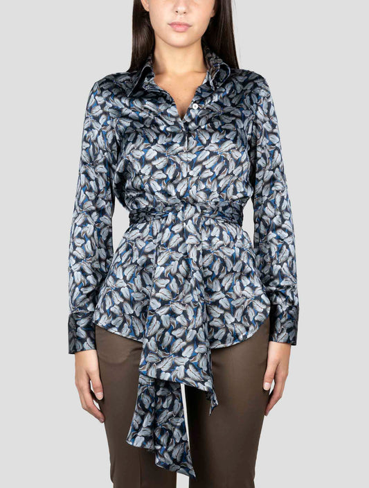 Kiton Multicolor Silk Shirt