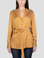 Kiton Brown Silk Shirt