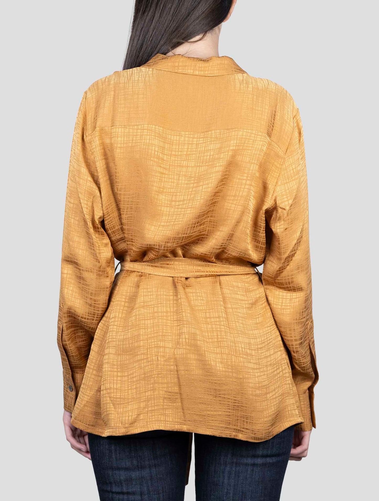 Kiton Brown Silk Shirt