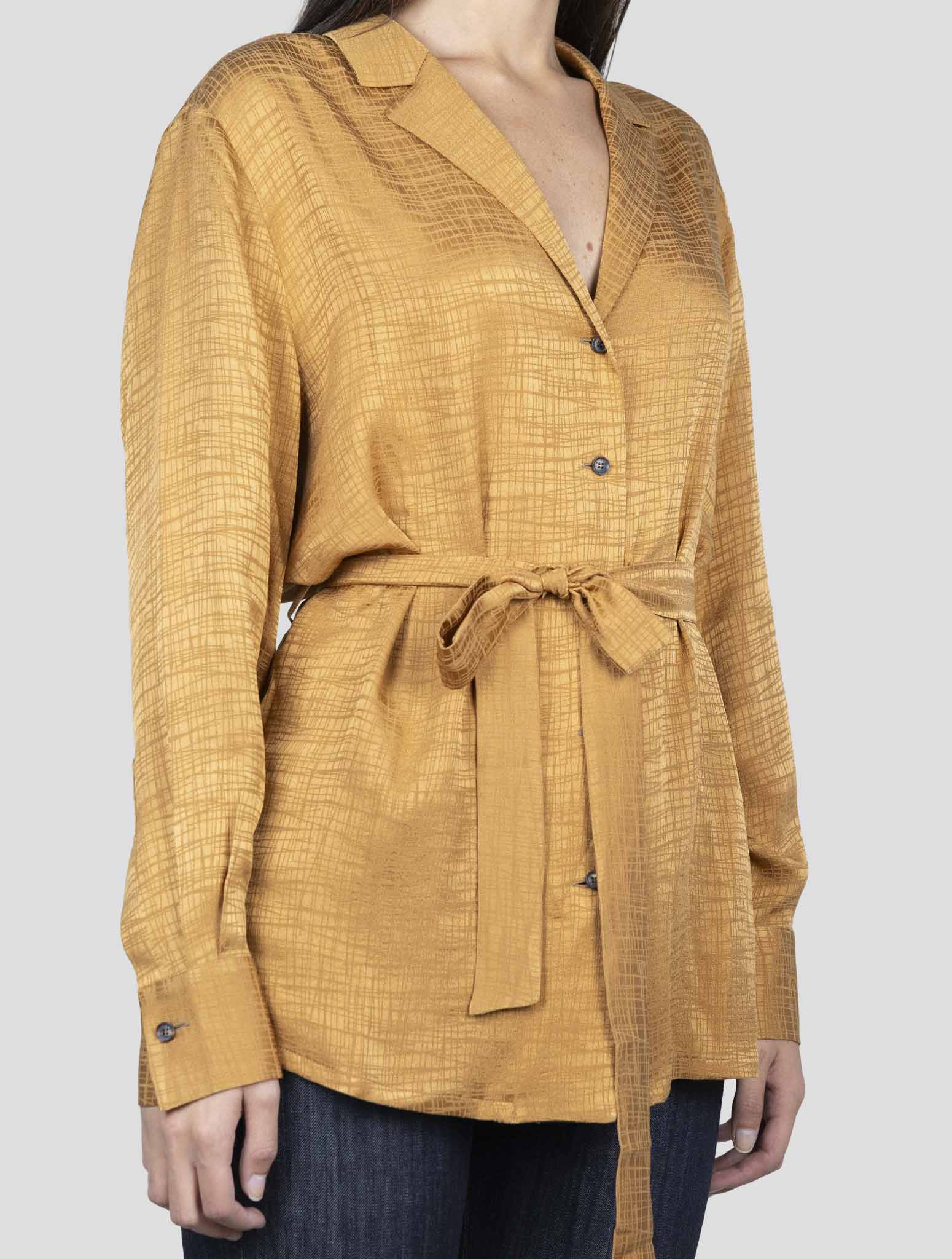 Kiton Brown Silk Shirt