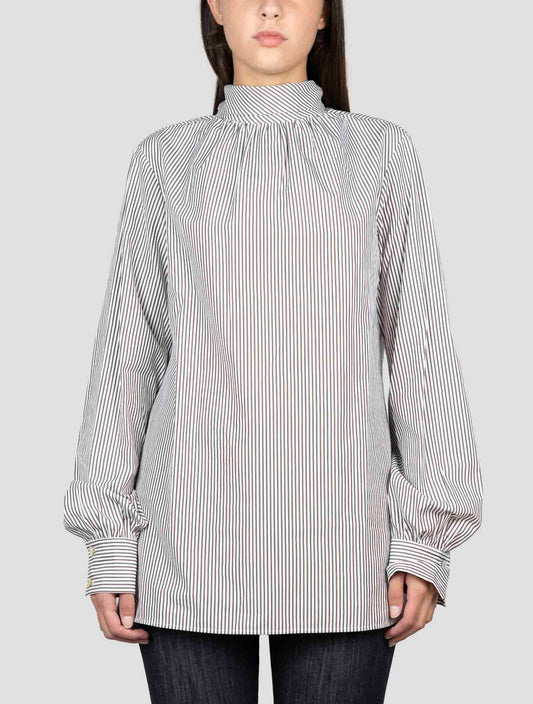 Kiton Gray White  Cotton Shirt