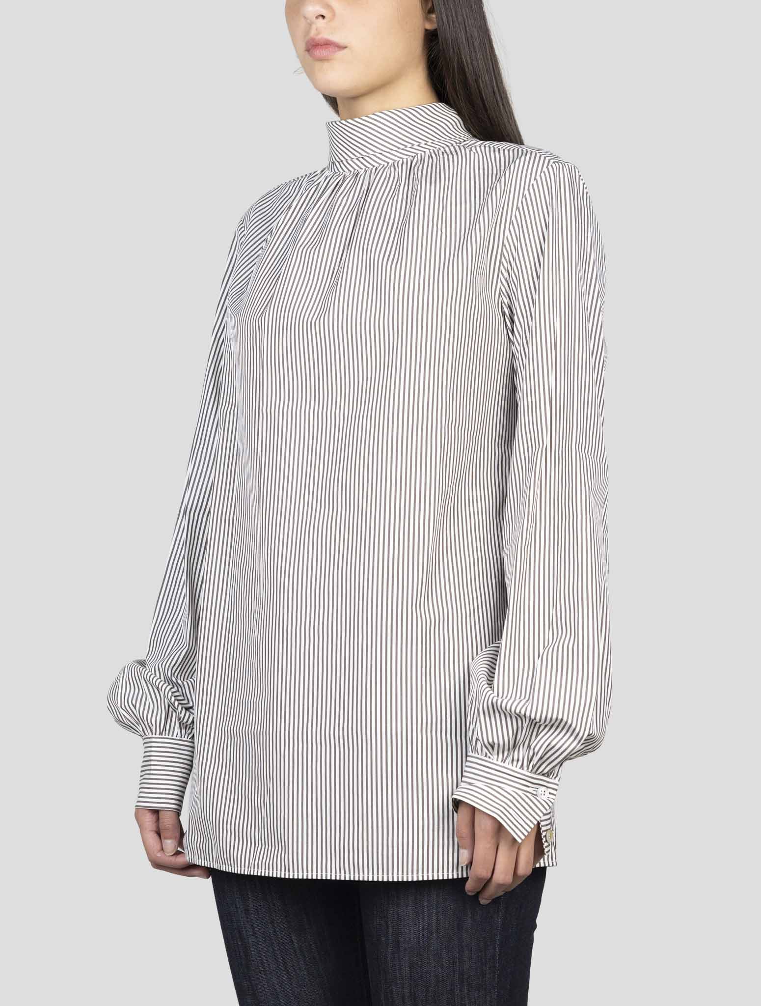 Kiton Gray White  Cotton Shirt