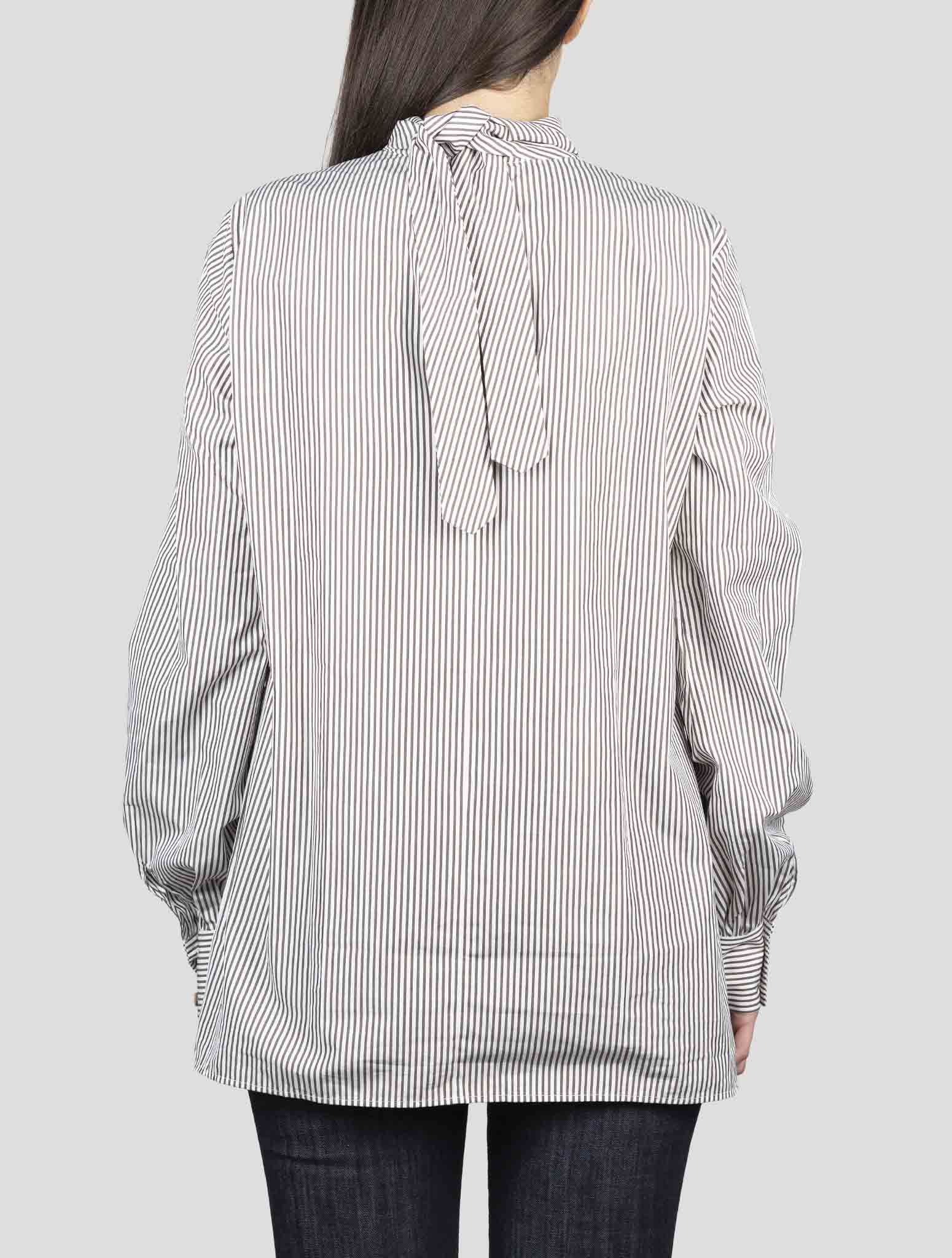 Kiton Gray White  Cotton Shirt