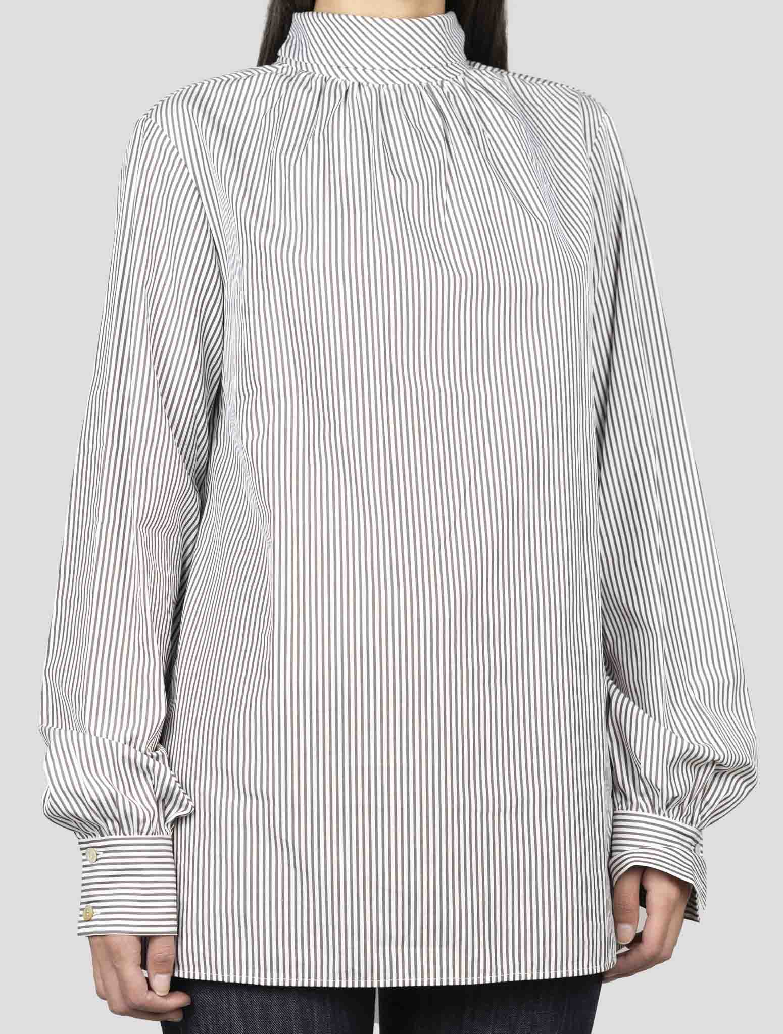 Kiton Gray White  Cotton Shirt