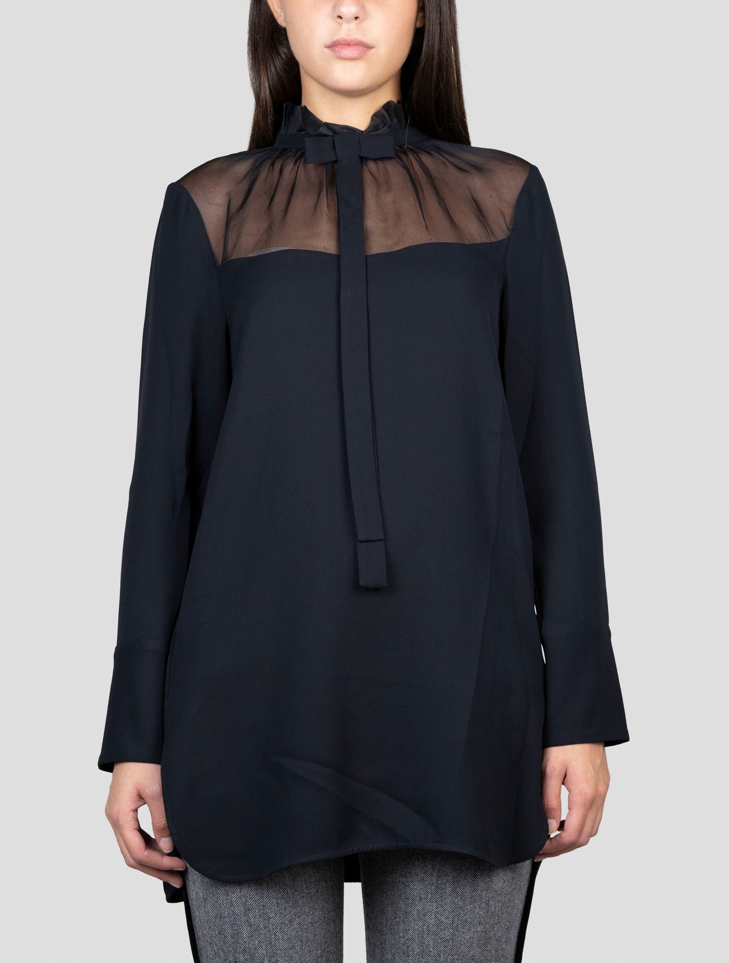 Kiton Black Silk Shirt