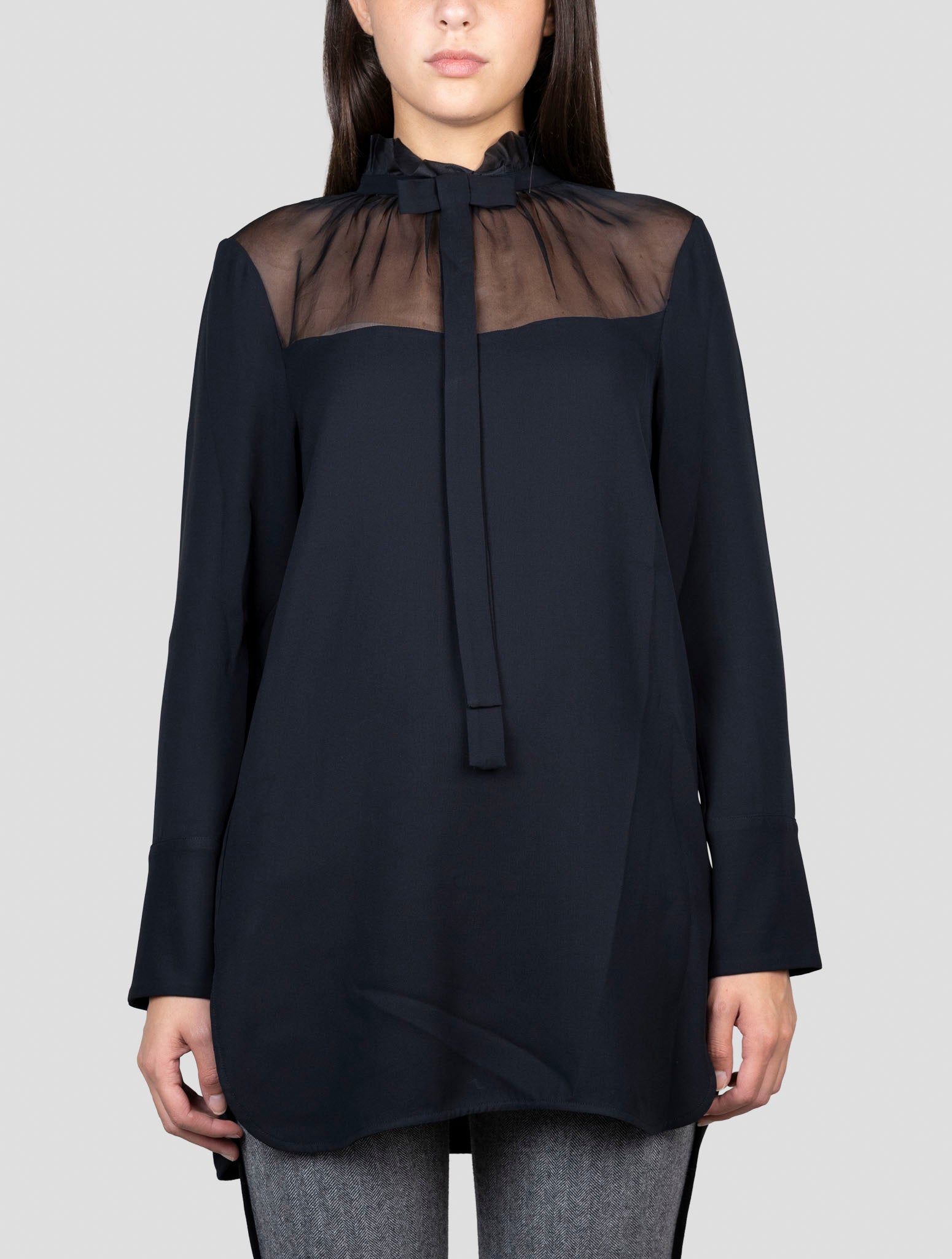 Kiton Black Silk Shirt