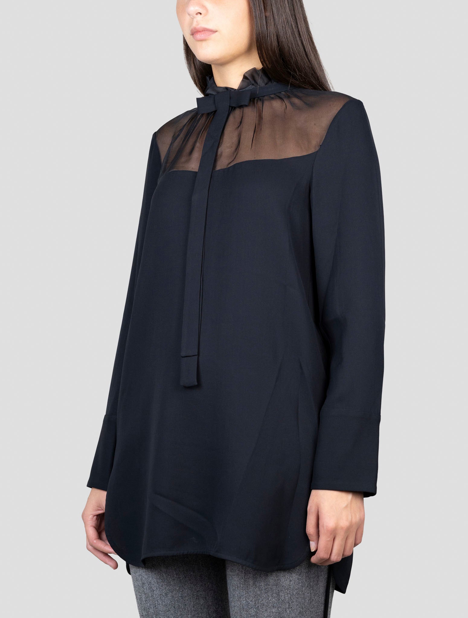 Kiton Black Silk Shirt