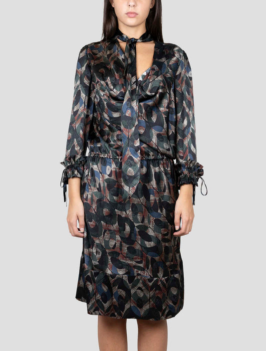 Kiton Brown Silk Dress
