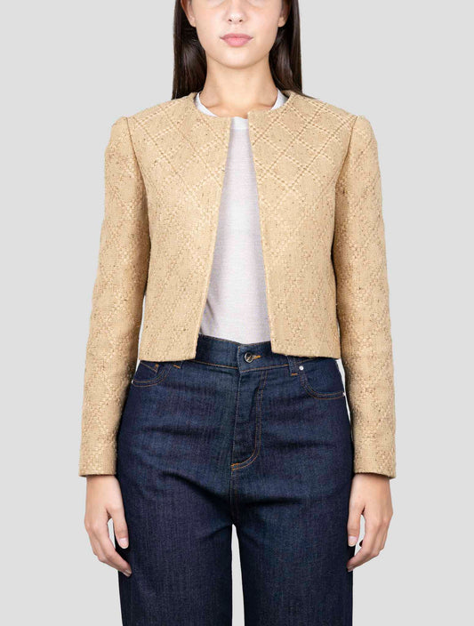 Kiton Brown Cotton Viscose Silk Coat