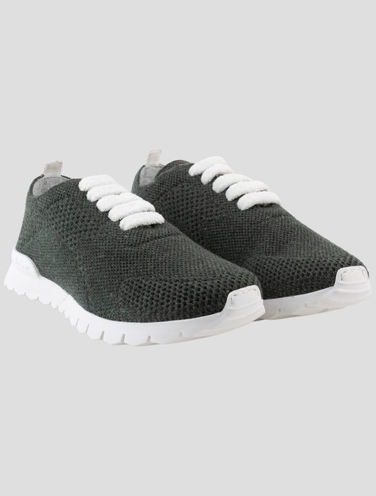 Kiton Green Cashmere Sneakers