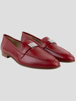 Kiton Red Leather Loafers