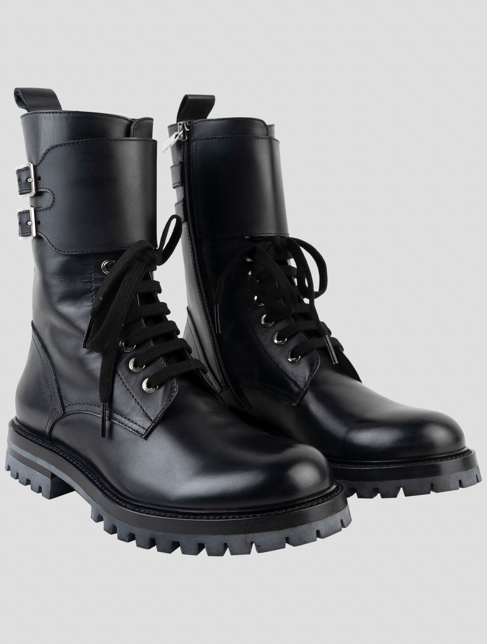 Kiton Black Leather Boots