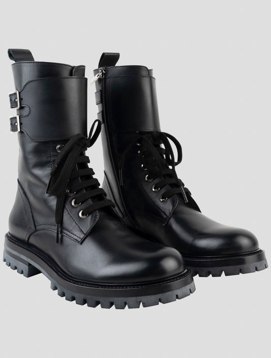 Kiton Black Leather Boots