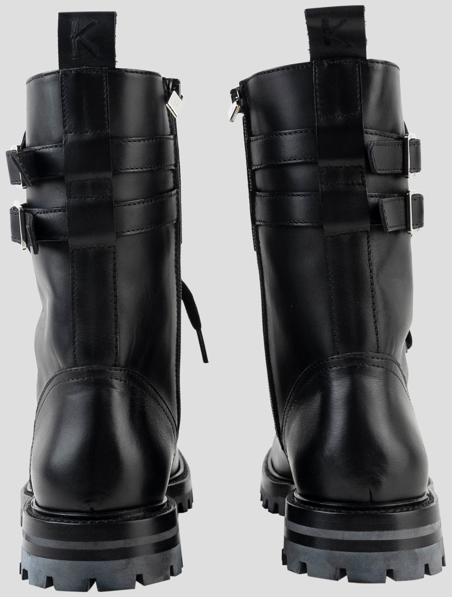 Kiton Black Leather Boots