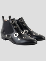 Kiton Black Leather Boots