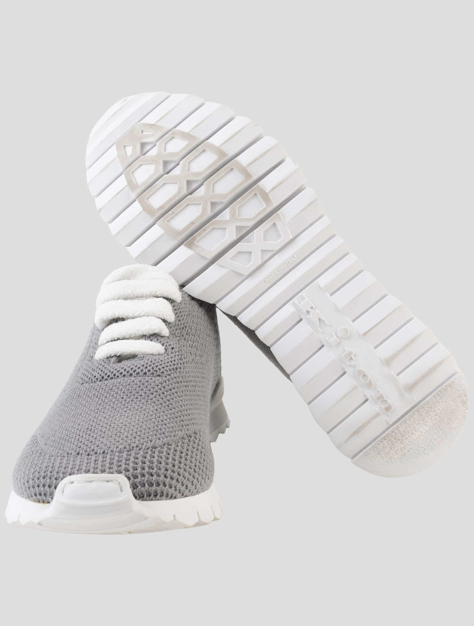 Kiton Gray Cashmere Sneakers