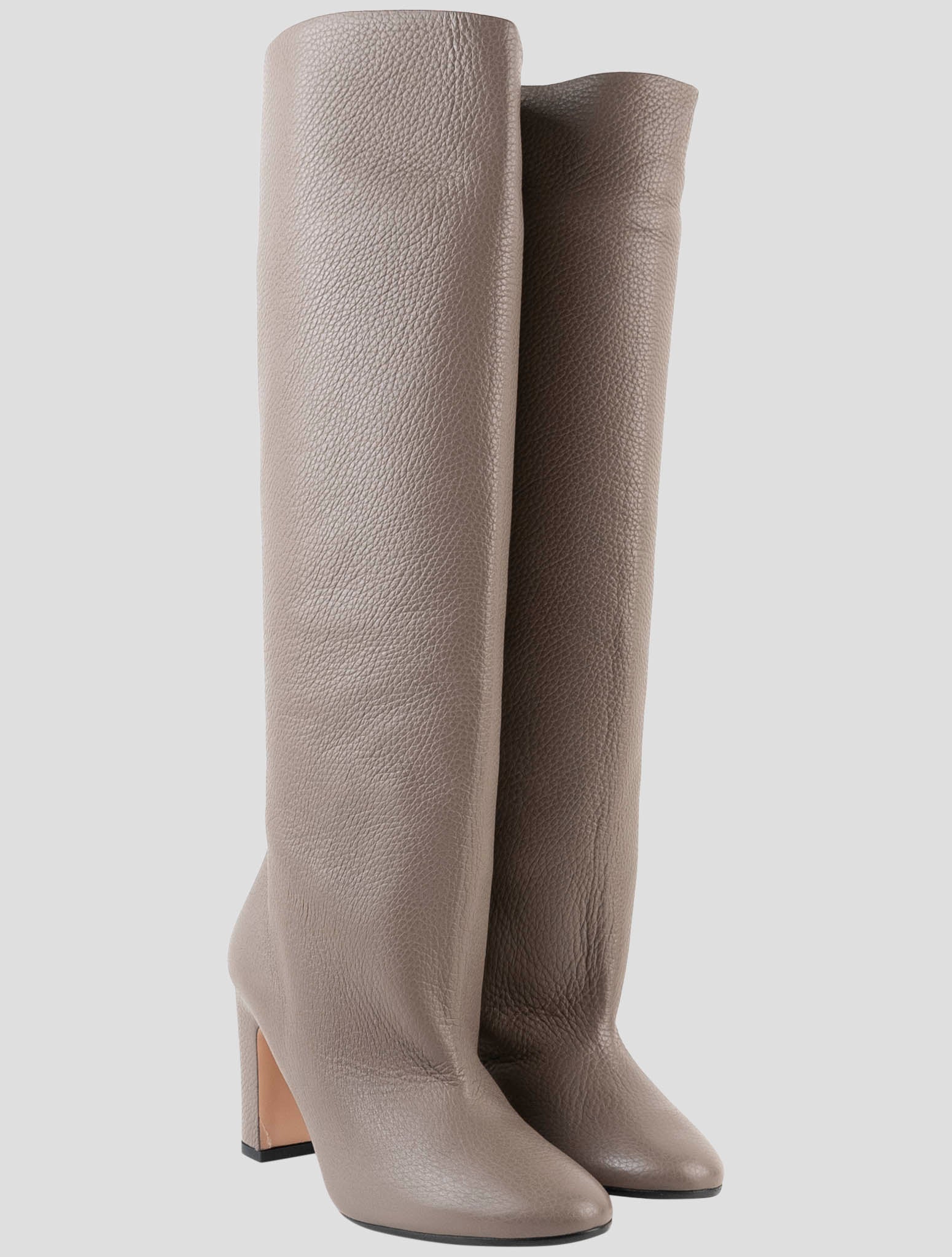 Kiton Taupe Leather Boots